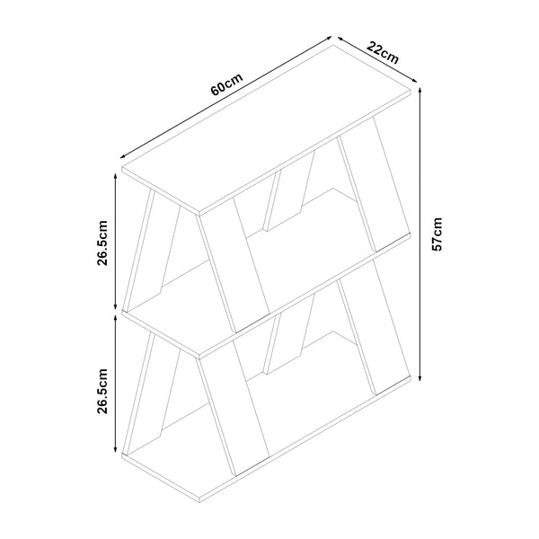Beistelltisch 60x22x57cm Eicheoptik