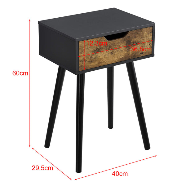 Beistelltisch Östersund 60x40x30 cm mit Schublade