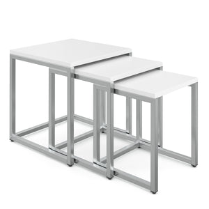 Beistelltisch SAVIN 3-teilig weiss