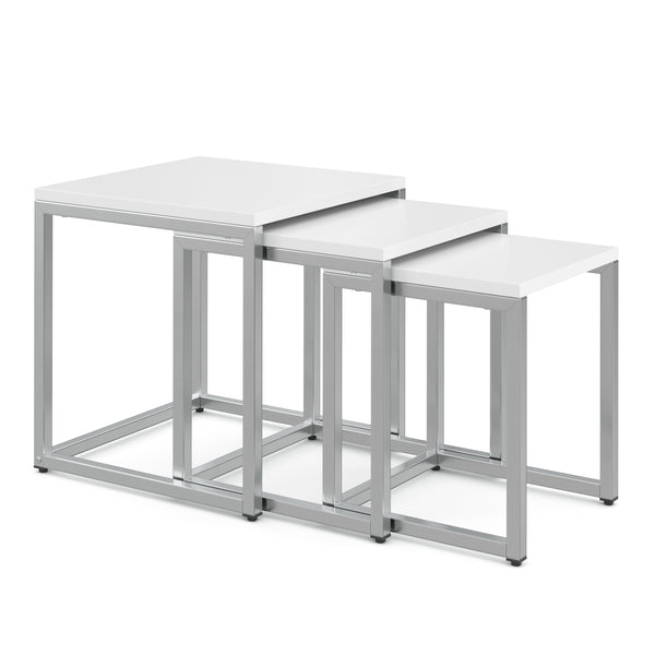 Beistelltisch SAVIN 3-teilig weiss