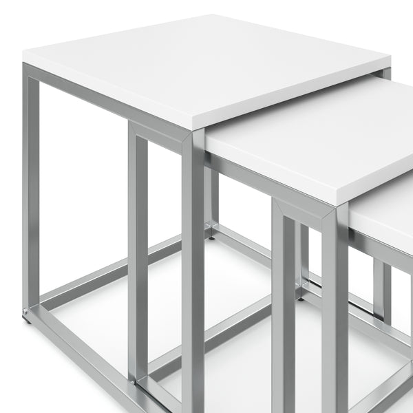 Beistelltisch SAVIN 3-teilig weiss
