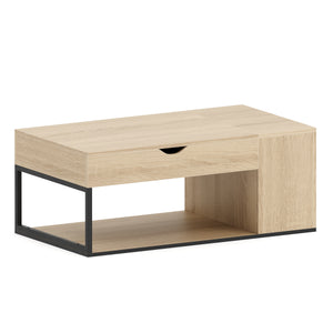 Beistelltisch SIERRA mit Stauraum 100 x 55 x 37 - 55 cm braun