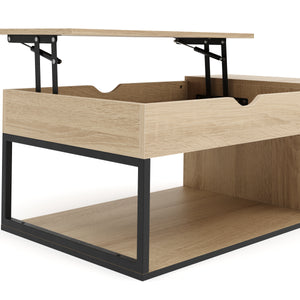 Beistelltisch SIERRA mit Stauraum 100 x 55 x 37 - 55 cm braun