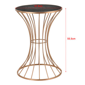 Tavolino Sablier Ø 38 cm forma a clessidra rame 