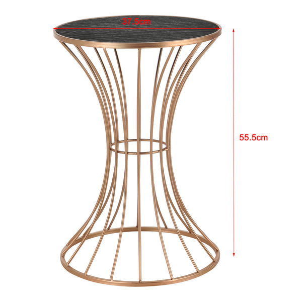 Tavolino Sablier Ø 38 cm forma a clessidra rame 