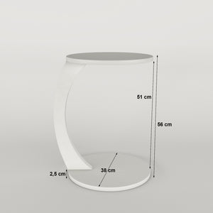 Beistelltisch Holeby 56x38cm Weiss