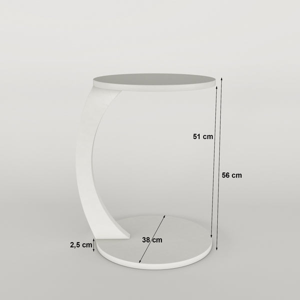 Beistelltisch Holeby 56x38cm Weiss