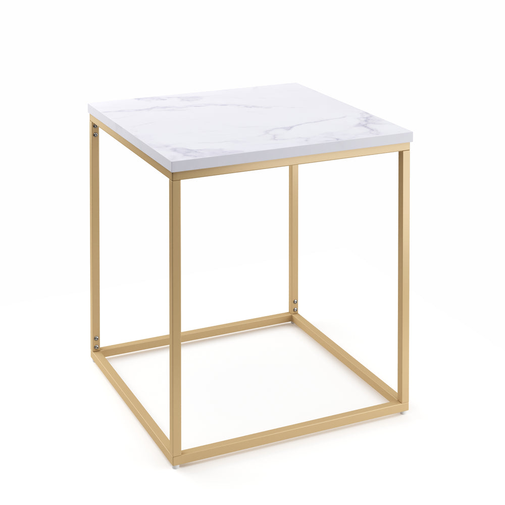 Beistelltisch TYRA weiss/gold