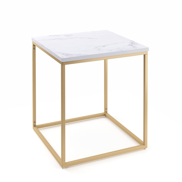 Beistelltisch TYRA weiss/gold