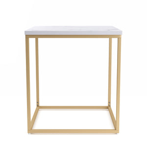 Beistelltisch TYRA weiss/gold