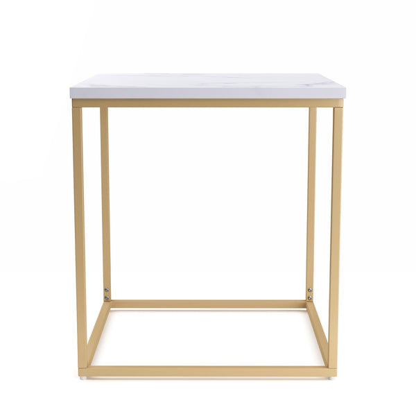 Beistelltisch TYRA weiss/gold