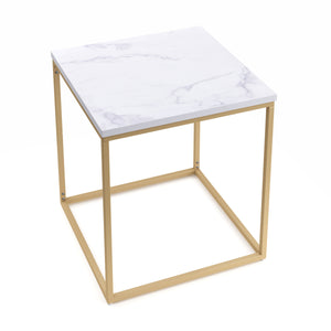 Beistelltisch TYRA weiss/gold