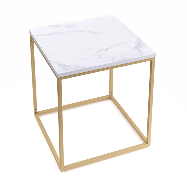 Beistelltisch TYRA weiss/gold