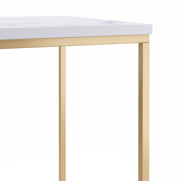 Beistelltisch TYRA weiss/gold