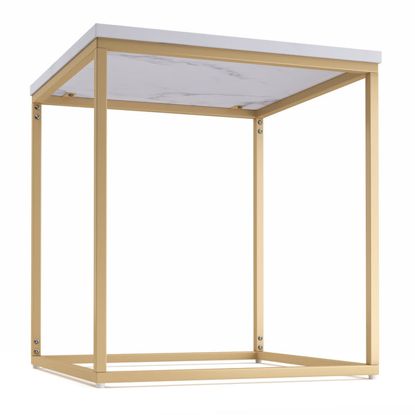 Beistelltisch TYRA weiss/gold