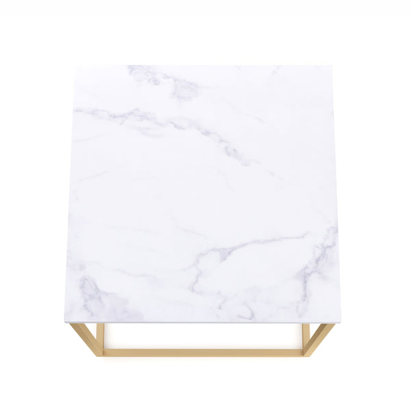 Beistelltisch TYRA weiss/gold