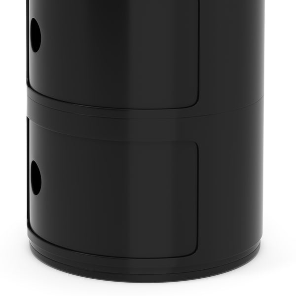 Beistelltisch VLADIK rund mit Stauraum 32 x 58 cm schwarz