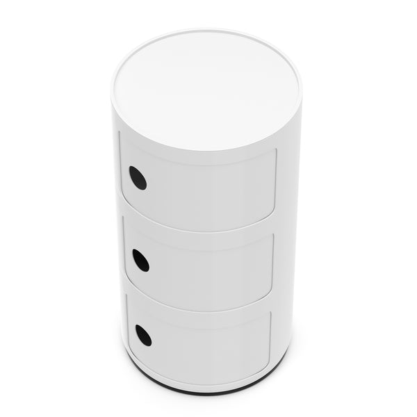 Beistelltisch VLADIK rund mit Stauraum 32 x 58 cm weiss