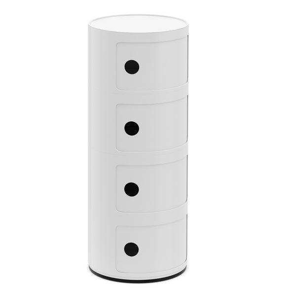 Beistelltisch VLADIK rund mit Stauraum 32 x 77 cm weiss