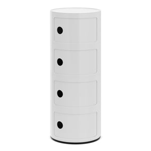 Beistelltisch VLADIK rund mit Stauraum 32 x 77 cm weiss
