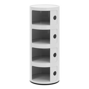 Beistelltisch VLADIK rund mit Stauraum 32 x 77 cm weiss