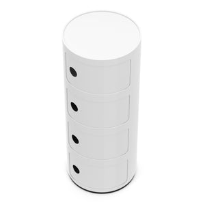 Beistelltisch VLADIK rund mit Stauraum 32 x 77 cm weiss