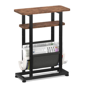 Beistelltisch Vintage BONITA mit Zeitungsablage 42 x 18 x 55 cm