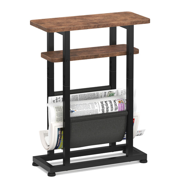 Beistelltisch Vintage BONITA mit Zeitungsablage 42 x 18 x 55 cm