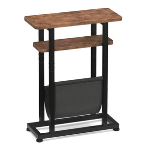 Beistelltisch Vintage BONITA mit Zeitungsablage 42 x 18 x 55 cm