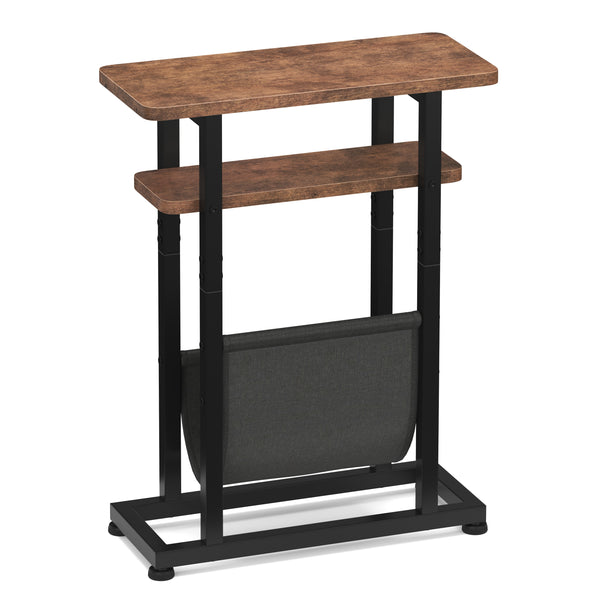 Beistelltisch Vintage BONITA mit Zeitungsablage 42 x 18 x 55 cm