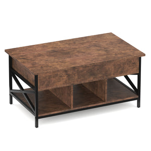 Beistelltisch Vintage BONITA mit Stauraum 100 x 60 x 48 - 62 cm