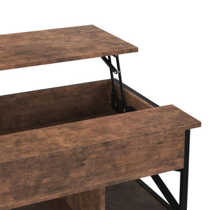 Beistelltisch Vintage BONITA mit Stauraum 100 x 60 x 48 - 62 cm
