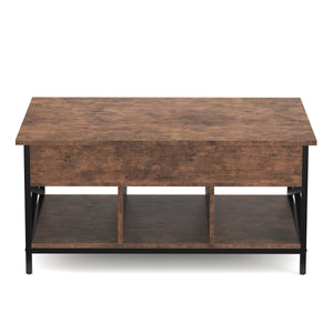 Beistelltisch Vintage BONITA mit Stauraum 100 x 60 x 48 - 62 cm