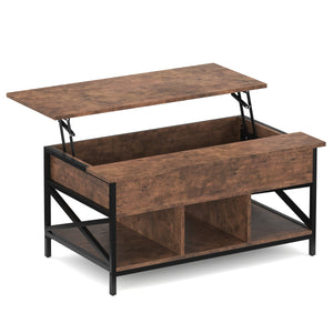 Beistelltisch Vintage BONITA mit Stauraum 100 x 60 x 48 - 62 cm