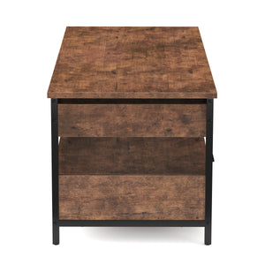 Beistelltisch Vintage BONITA mit Stauraum 100 x 50 x 48 - 62 cm