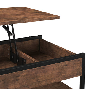 Beistelltisch Vintage BONITA mit Stauraum 100 x 50 x 48 - 62 cm