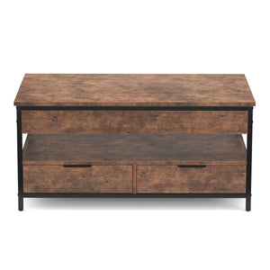 Beistelltisch Vintage BONITA mit Stauraum 100 x 50 x 48 - 62 cm