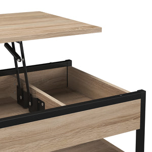Beistelltisch WOODEDGE mit Stauraum 100 x 50 x 48 - 62 cm braun