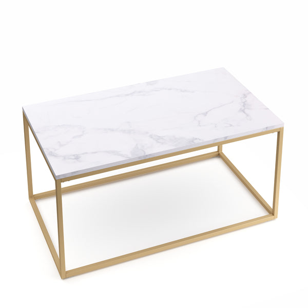 Beistelltisch ZARA weiss/gold