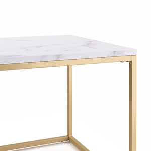 Beistelltisch ZARA weiss/gold