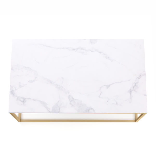 Beistelltisch ZARA weiss/gold