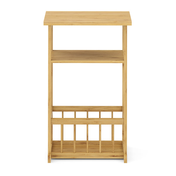 Beistelltisch Bambus mit Zeitungsablage 45 x 37 x 72 cm natur