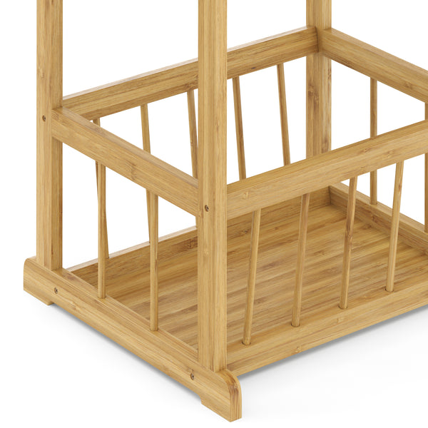 Beistelltisch Bambus mit Zeitungsablage 45 x 37 x 72 cm natur