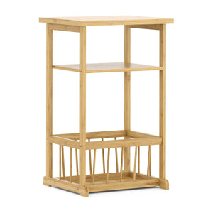 Beistelltisch Bambus mit Zeitungsablage 45 x 37 x 72 cm natur
