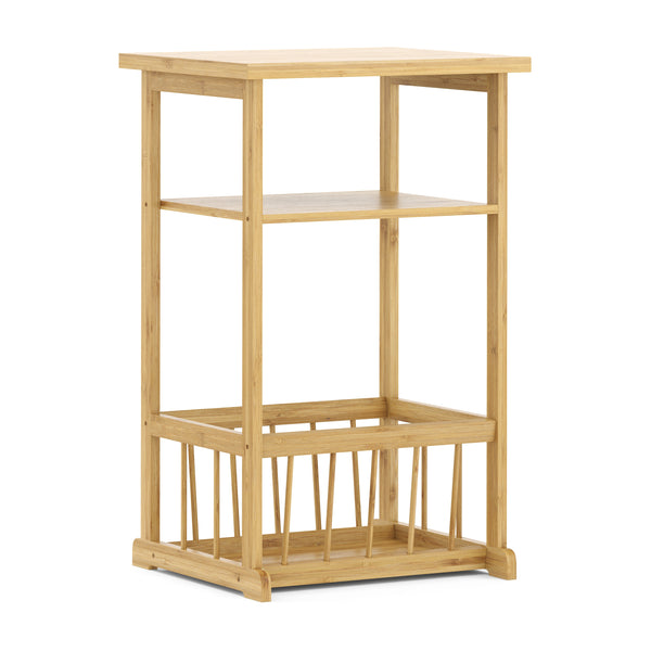 Beistelltisch Bambus mit Zeitungsablage 45 x 37 x 72 cm natur