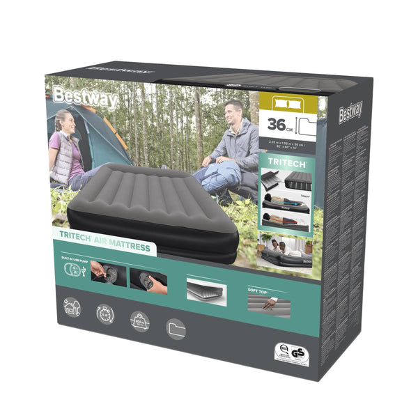 Luftbett Tritech Queen mit USB Pumpe 203 x 152 x 36 cm