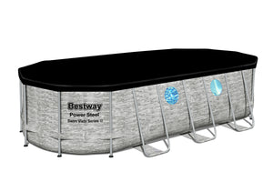 Bestway Pool Komplett-Set Steinwand-Optik 549 x 274 x 122 cm