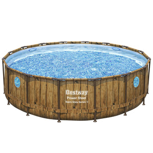 Bestway Pool Komplett-Set Holz-Optik 488 x 122 cm