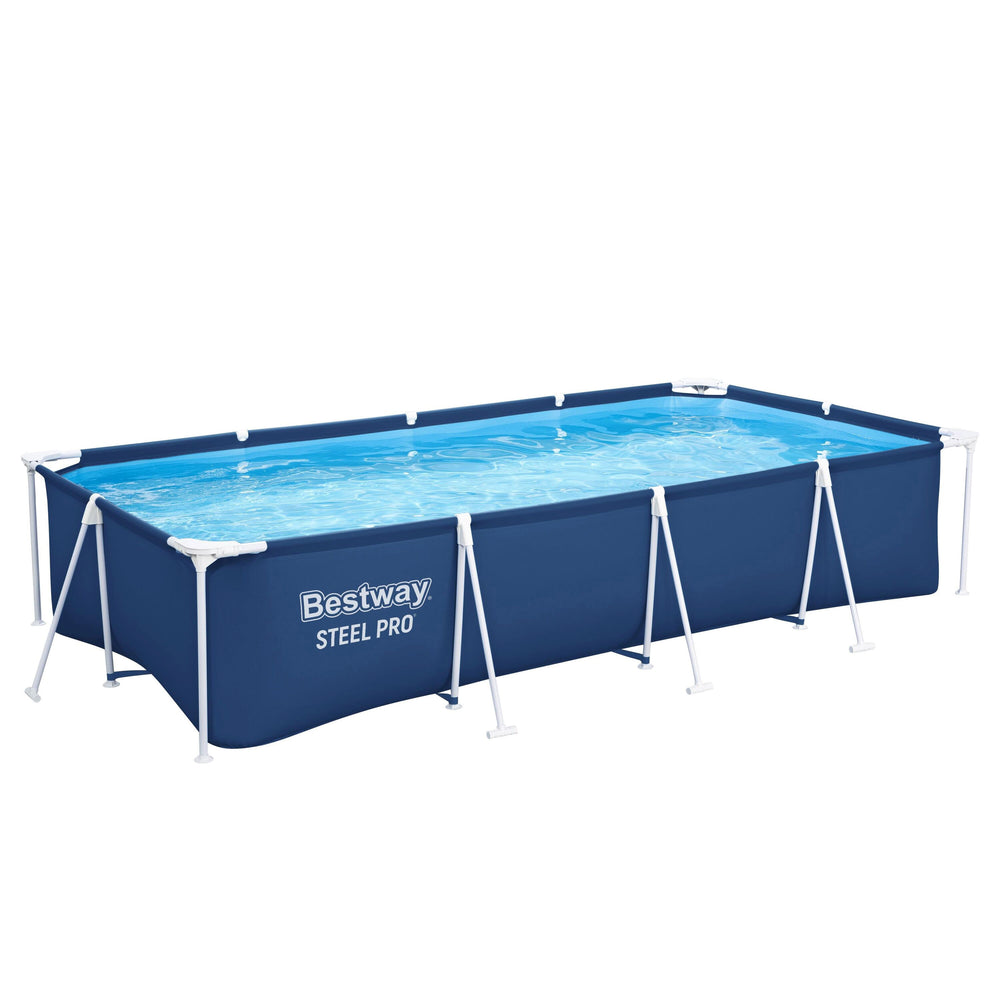 Set piscina con struttura in acciaio (400 x 211 x 81 cm)
