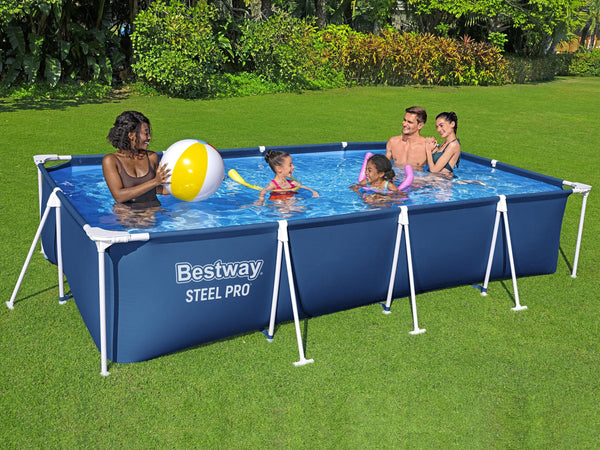 Swimming Pool Set mit Stahlrahmen (400 x 211 x 81 cm)